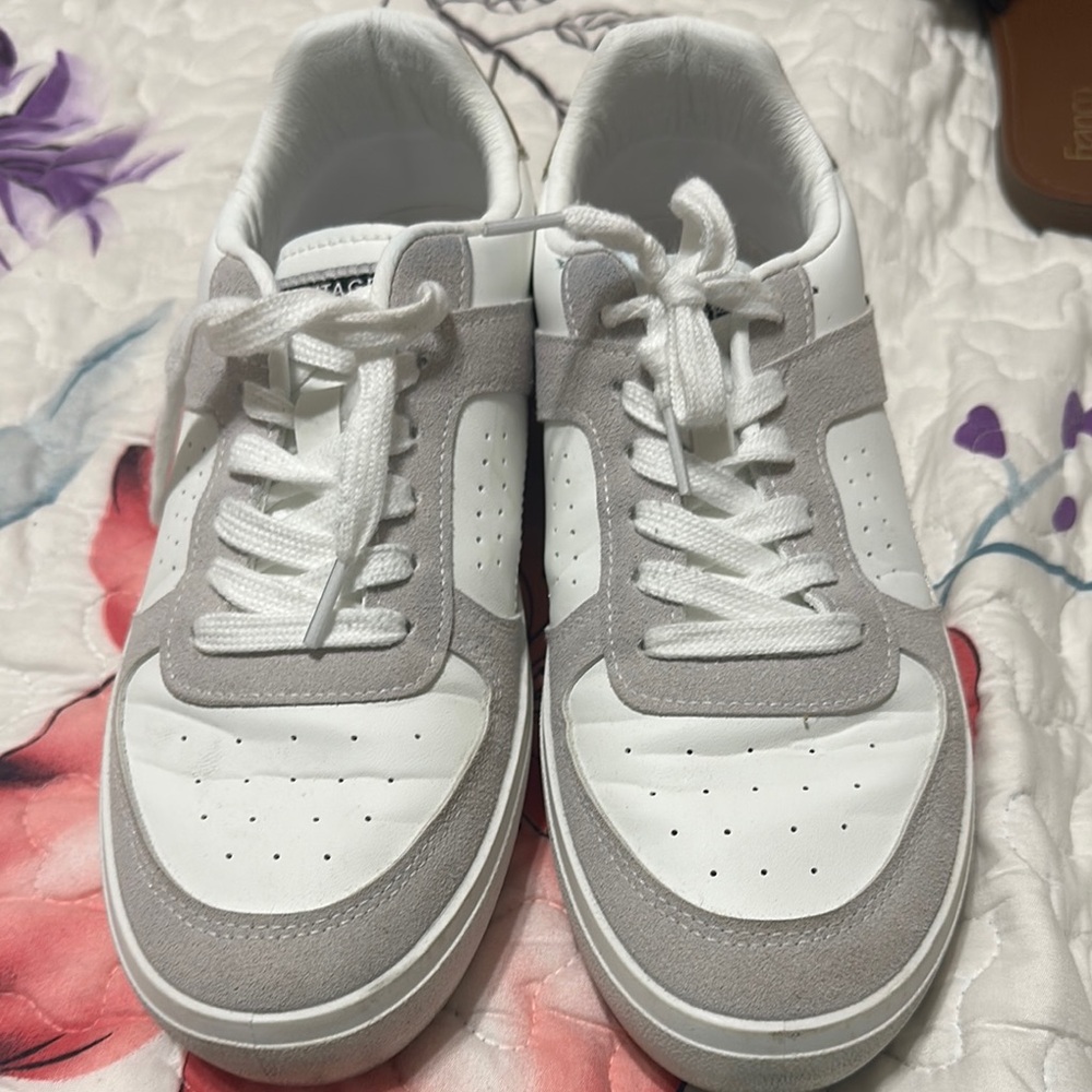White and Gray Sneakers